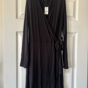 Express Black Wrap Dress